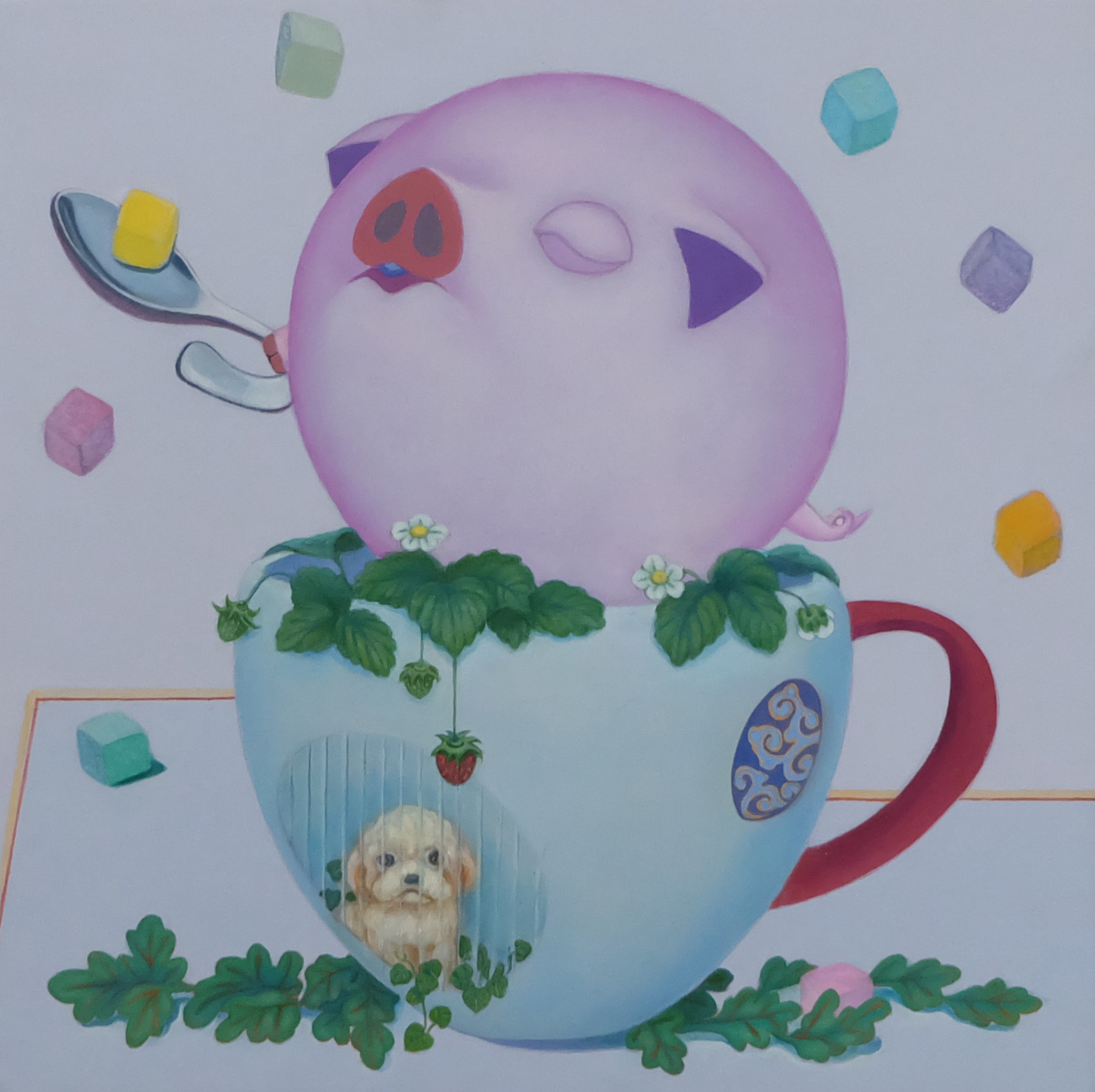 Happy Pig (Tea Cup)